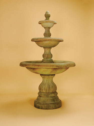 Isola Three-Tier Outdoor Cast Stone Garden Fountain ā Italian-Inspired Elegance with Timeless Design